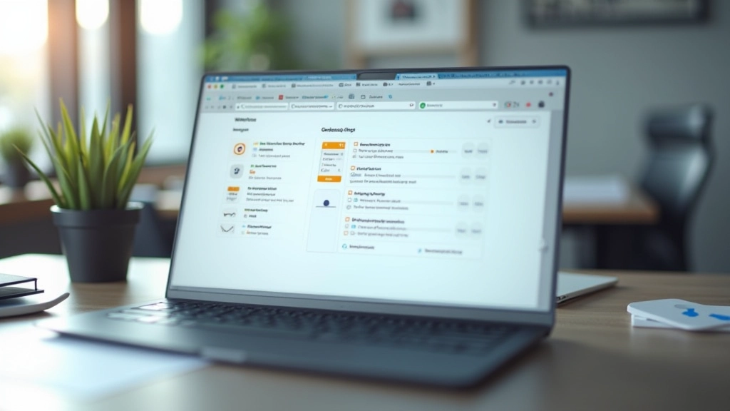 Laptop screen displaying chatbot onboarding workflow interface